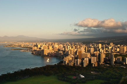 Overlook Honolulu from Diamond Head, Oahu, Hawaii