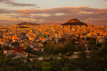 Athens in Sunset