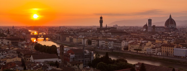 City’s panoramic view from Piazzale Michelangelo, Florence
