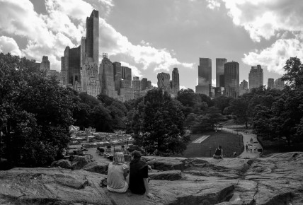 Overlook the city, near The Pond, Central Park, New York