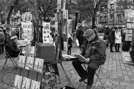 Painters at Place du Tertre, Montmartre, Paris