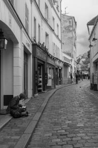 Rue Norvins near Place du Tertre, Montmartre, Paris