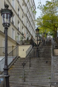 The Stairway on Rue Chappe viewed from Rue André Barsacq, Montm