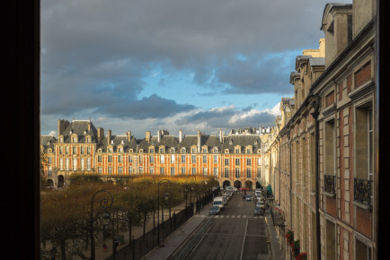 View Place des Vosges from Maison de Victor Hugo, Paris