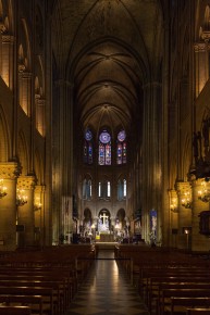 The nave looking toward the chancel, Notre-Dame, Paris