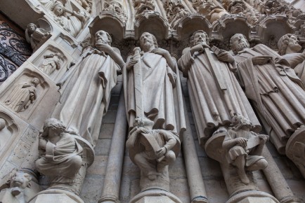Saint statues of Notre-Dame, Paris