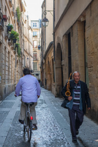 Rue Quincampoix near Le Centre Pompidou, Paris