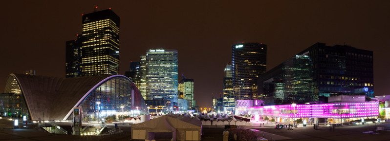 La Défense at night, Paris