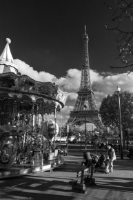 Carrousel de la Tour Eiffel and Eiffel Tower, Paris